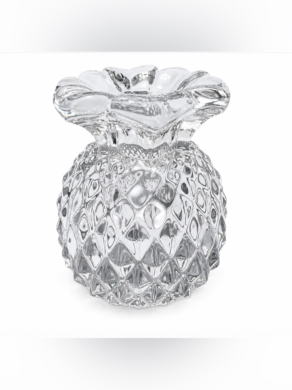 Heisey Plantation Pineapple Crystal Candle Holder Gorgeous Vintage